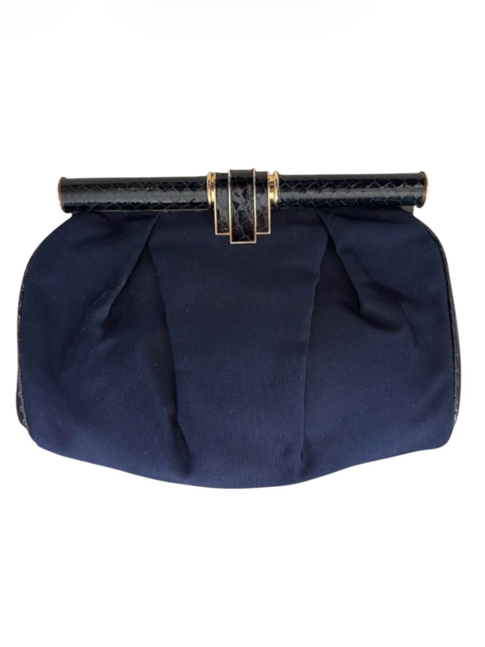 ERAMANNO DAELLI Vintage Luxury Clutch in Navy Blue